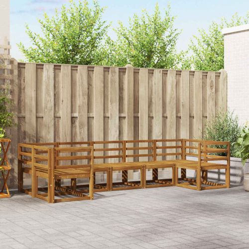 Комплект дивани за открито 7 pcs Естествен