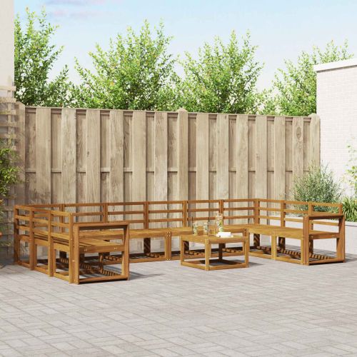 Комплект дивани за открито 11 pcs Естествен