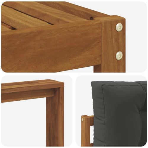 Комплект дивани за открито 6 pcs Натурален и Антрацит