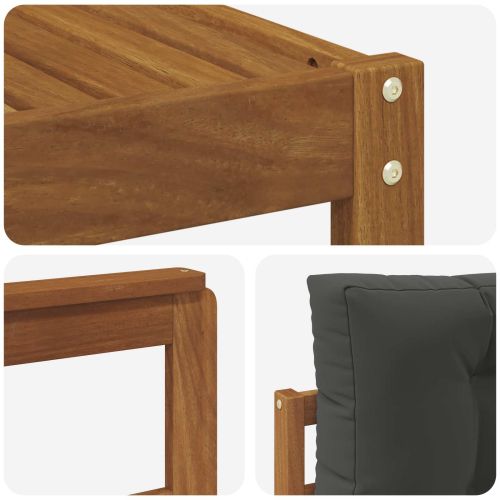 Комплект дивани за открито 4 pcs Натурален и Антрацит