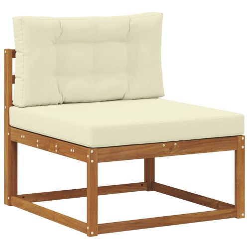 Комплект дивани за открито 5 pcs Натурален и Крема