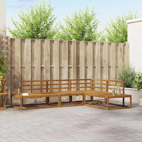 Комплект дивани за открито 4 Брой Естествен