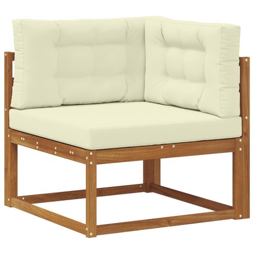 Комплект дивани за открито 4 Брой Натурален и Крема