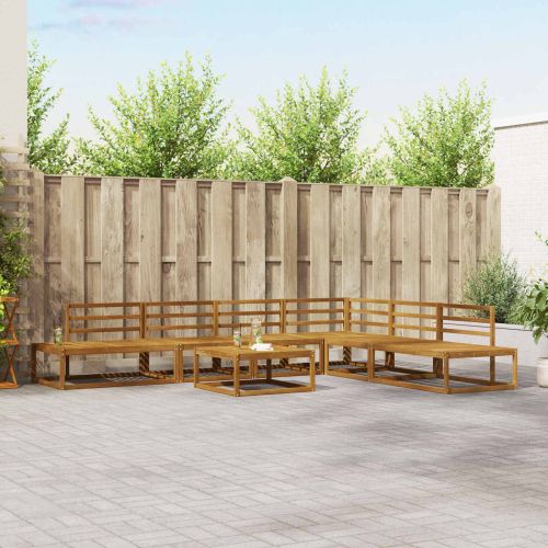 Комплект дивани за открито 7 Брой Естествен