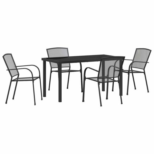Комплект за хранене в градината 5 pcs Антрацит