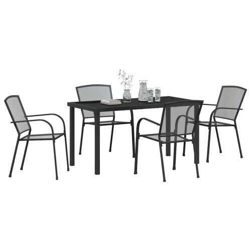 Комплект за хранене в градината 5 pcs Антрацит