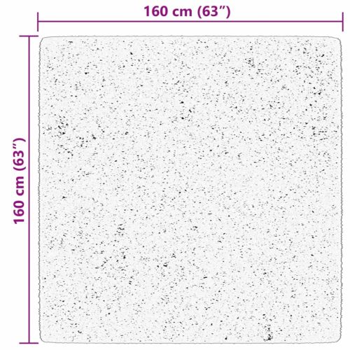 Килим HUARTE с къс косъм, мек и миещ се, бежов, 160x160 см