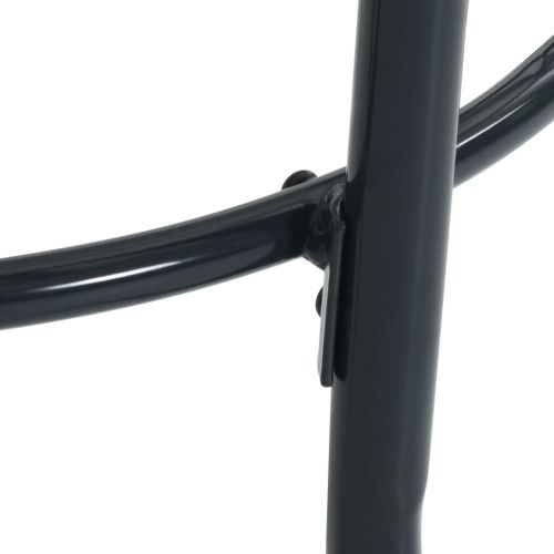 Патио маса кръгла антрацит Ø110x72,5 см прахово покрита стомана