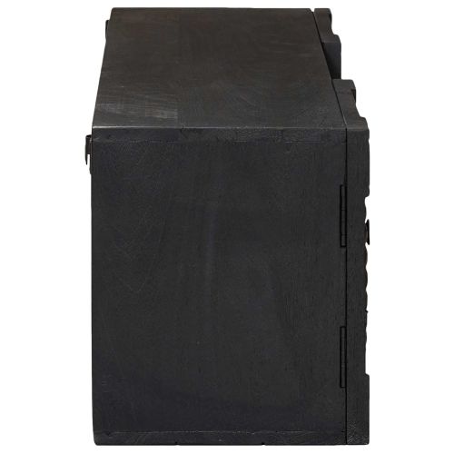 ТВ шкаф с рафт със съхранение с врата Черен 105 x 30 x 35 см