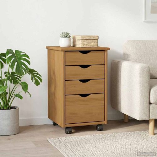 Плъзгащ кабинет с колело MOSS Кехлибарен 34 x 39 x 56 см