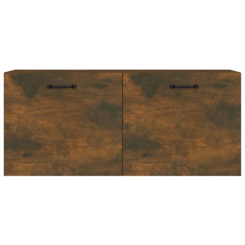 Стенен шкаф, опушен дъб, 80x35x36,5 см, инженерно дърво