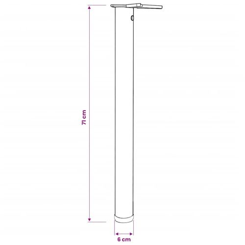 4 крака за регулиране на височината на маси, матиран никел, 710 мм