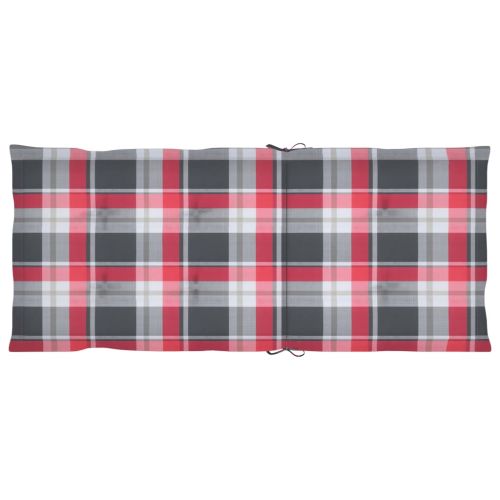 Люлеещ се стол с възглавници, акациево дърво масив