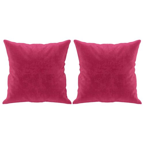 3-местен диван декоративни възглавници виненочервен 180 см