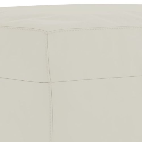 Комплект дивани от 3 части с възглавници, кремав, кадифе