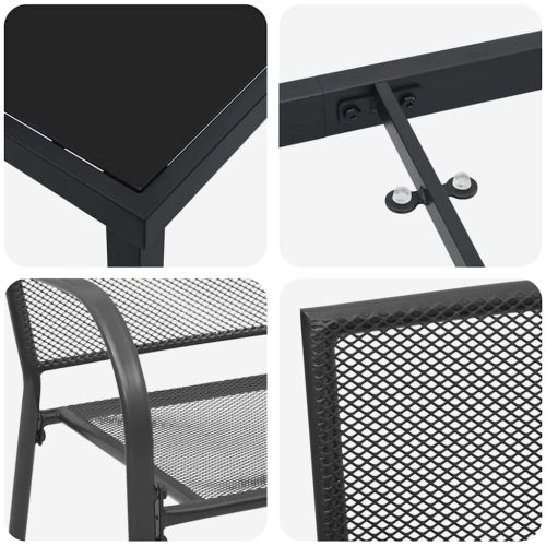 Комплект за хранене в градината 5 pcs Антрацит