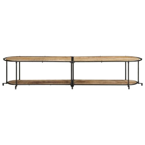 ТВ шкаф, 200x42x40 см, грубо мангово дърво масив