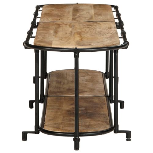 ТВ шкаф, 200x42x40 см, грубо мангово дърво масив