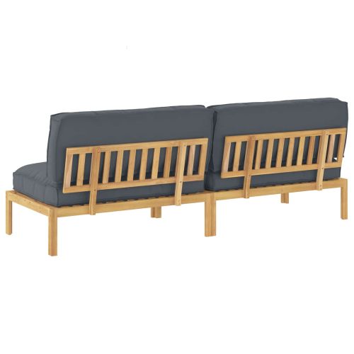 Комплект дивани с възглавница Антрацит 240 x 92 x 69 см