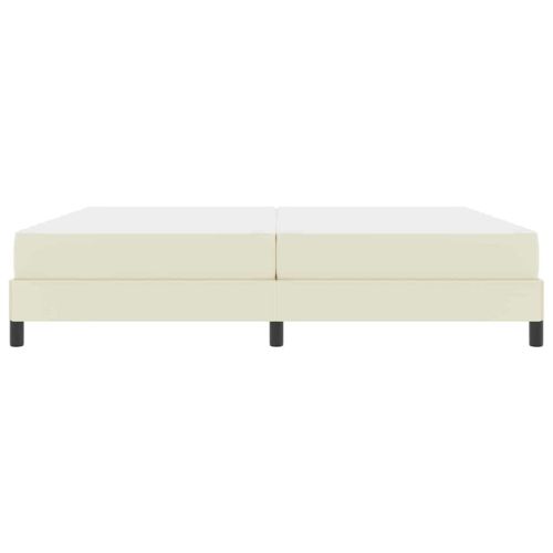 Рамка за легло с матрак Крем 200 x 200 cm текстил