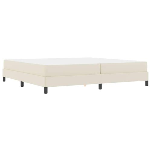 Рамка за легло с матрак Крем 200 x 200 cm текстил