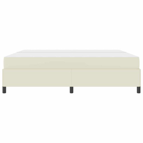 Рамка за легло с матрак Крем 200 x 200 cm текстил