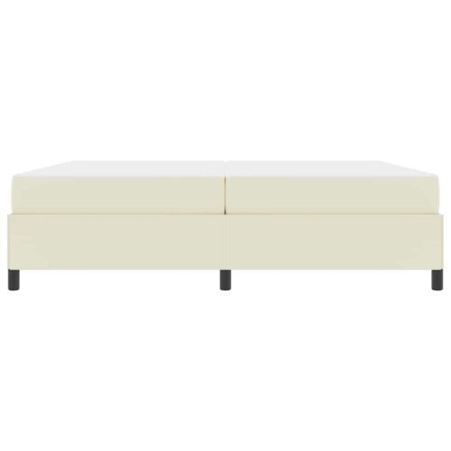 Рамка за легло с матрак Крем 200 x 200 cm текстил