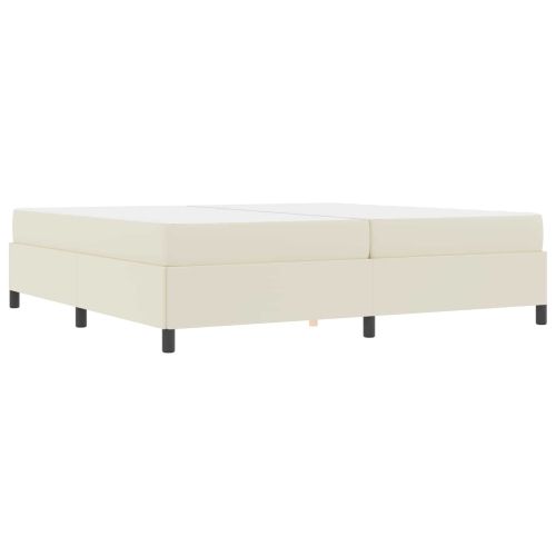 Рамка за легло с матрак Крем 200 x 200 cm текстил