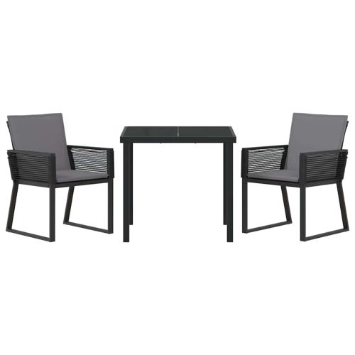 Комплект за хранене в градината 3 pcs Черно