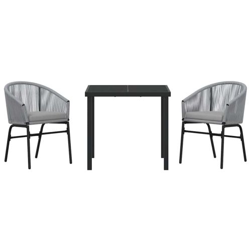 Комплект за хранене в градината 3 pcs Антрацит