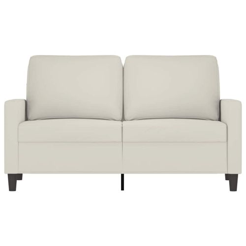 2-местен диван, кремав, 120 см, кадифе