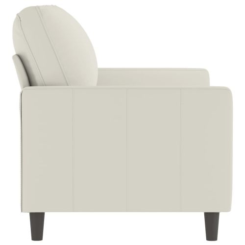 2-местен диван, кремав, 120 см, кадифе