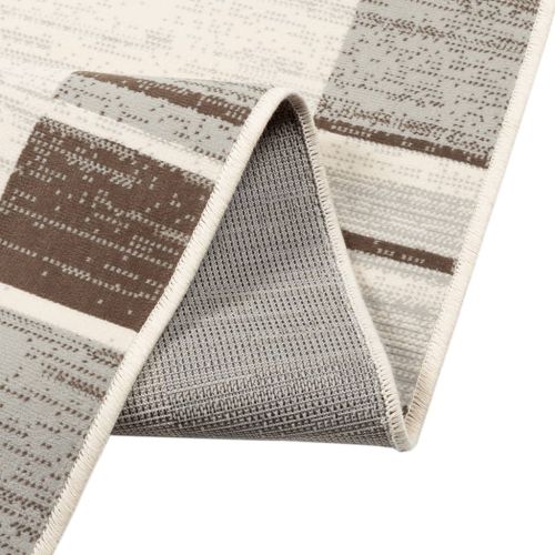 Килим за открито и закрито къс косъм шарен 190x300 см