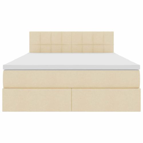 Легло с място за съхранение и матрак Кремав 120 x 200 cm