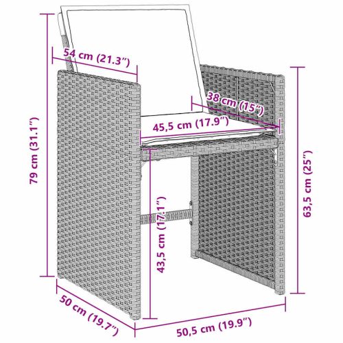 Комплект за хранене в градината 5 pcs Светлосиво полиратан