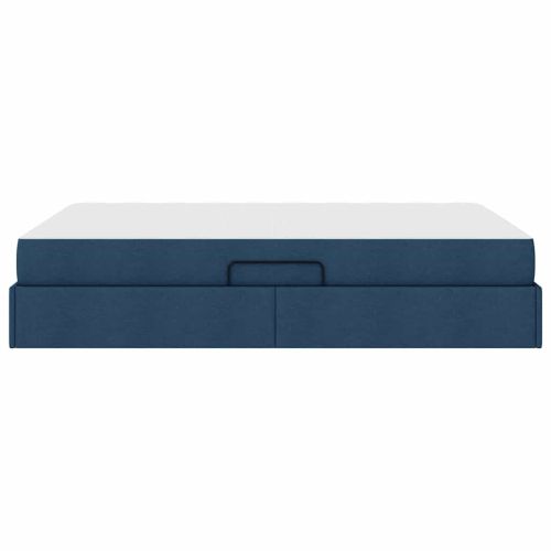 Легло с място за съхранение и матрак Синьо 140 x 200 cm