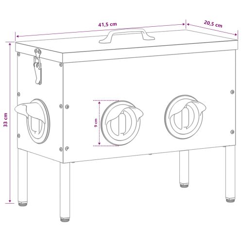 Кокошарник 2 pcs Маслинено зелено 41,5 x 20,5 x 33 см