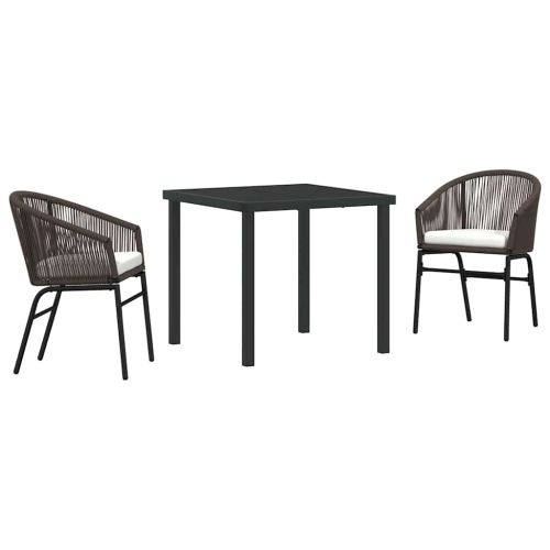 Комплект за хранене в градината 3 pcs Кафяво