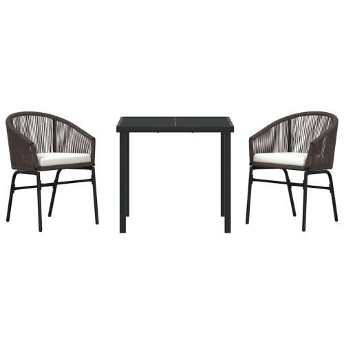 Комплект за хранене в градината 3 pcs Кафяво