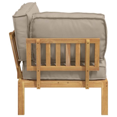 Комплект дивани Таупе 133 x 92 x 69 см Солидно акациево дърво