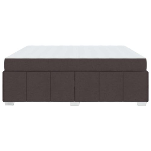 Рамка за легло с матрак Тъмен кафяв 180 x 200 cm текстил