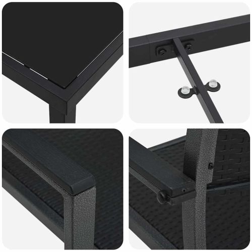 Комплект за хранене в градината 3 pcs Черно