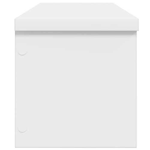 Кухненски стелажи, стифиращи се 2 бр. Бели 60x15x16 см