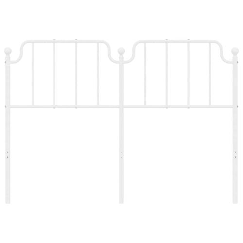 Метална резервна табла за легло, бяла, 150 см