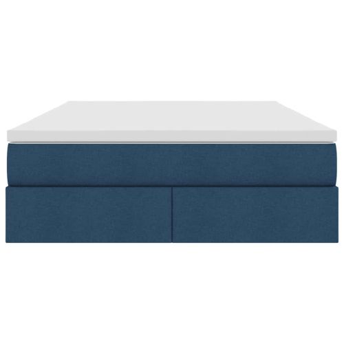 Легло с място за съхранение и матрак Синьо 140 x 200 cm
