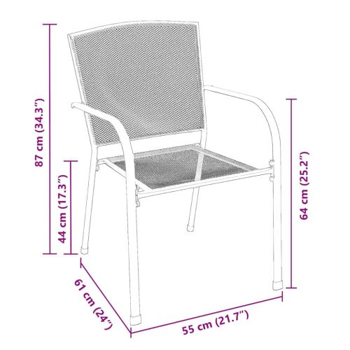 Комплект за хранене в градината 3 pcs Антрацит