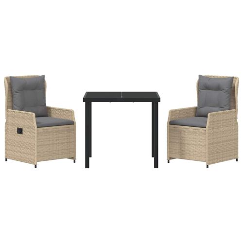 Комплект за хранене в градината 3 pcs Бежов и Светло Сив