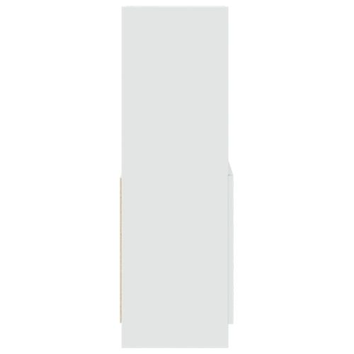 Висок шкаф, бял, 63x33x100 см, инженерно дърво