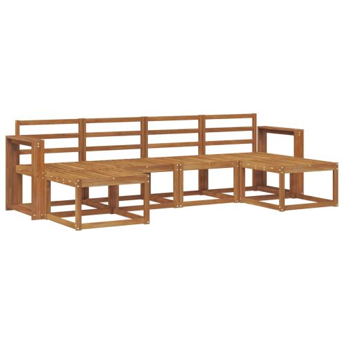 Комплект дивани за открито 6 pcs Естествен Инженерно дърво