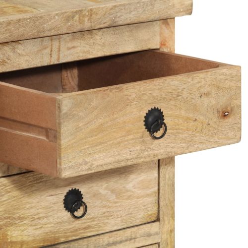 Бюро с пиедестал, мангово дърво масив, 140x50x77 см